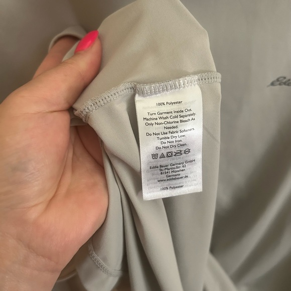 Eddie Bauer Men’s UPF Performance Hoodie Gray Lightweight Regular Fit - Large - Picture 8 of 9